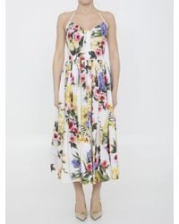 Dolce & Gabbana - Garden-Print Dress - Lyst