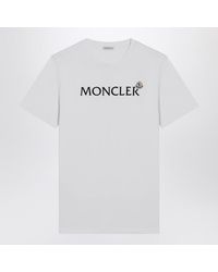 Moncler - Crewneck T-Shirt With Logo Print - Lyst