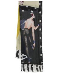 Faliero Sarti - Stylist Sketch-Style Print Modal Scarf Accessories - Lyst