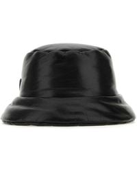 Prada - Nappa Leather Padded Hat - Lyst