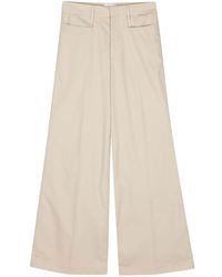 Closed - Pressed-crease Wide Trousers - Lyst