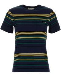 Miu Miu - Cotton T-Shirt With Striped Pattern - Lyst