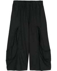 Comme des Garçons - Cropped Trousers With Stitching Detail - Lyst