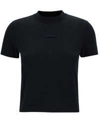 Jacquemus - Women Gros Grain Logo T-shirt In Black - Lyst