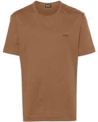 Zegna - Pure Cotton T-shirt Clothing - Lyst