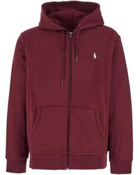 Polo Ralph Lauren - Sweatshirt With Drawstring Hood And Pony Em - Lyst