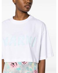 Marni - Cropped T-Shirt With Print - Lyst
