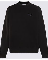Off-White c/o Virgil Abloh - Black And White Cotton Embroidered Arrow Sweatshirt - Lyst