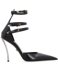 Versace - Leather Pointy-toe Pumps - Lyst