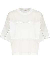 Peserico - Cotton And Silk T-Shirt - Lyst