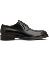Tod's - Almond Toe Leather Derby Shoes - Lyst