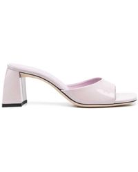 BY FAR - 'romy' Pink Mules In Patent Leather - Lyst