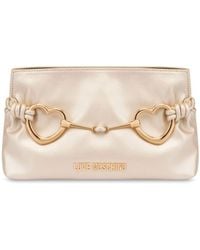 Love Moschino - Faux Leather Shoulder Bag With Chain Strap - Lyst