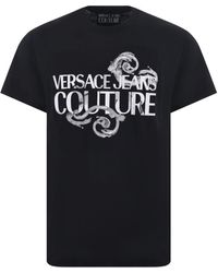 Versace - Couture Watercolor Print T-Shirt - Lyst