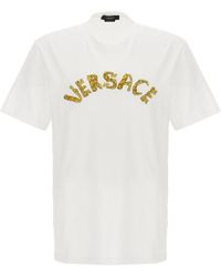 Versace - Embroidered Logo T-shirt - Lyst