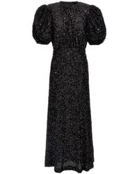 ROTATE BIRGER CHRISTENSEN - All-Over Sequin-Embellished Midi Dress With Ribbon Fastening - Lyst