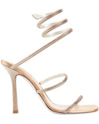Rene Caovilla Silk Cleo Sandals in Gold (Metallic) - Lyst