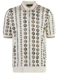 Dolce & Gabbana - Silk Polo Shirt - Lyst