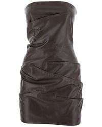 The Attico - Off-Shoulder Sleeveless Mini Dress With Rear Zip Closure - Lyst