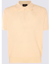 Brioni - Cream Cotton-Silk Blend Polo Shirt - Lyst