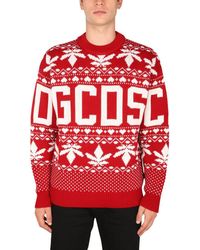 Gcds - Christmas Sweater With Logo - Lyst