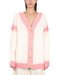 Palm Angels - Patent Leather Effect Palm Cardigan - Lyst