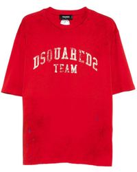 DSquared² - Distressed Logo-Print T-Shirt - Lyst