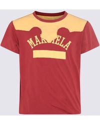 Maison Margiela - Red And Yellow Cotton Decortique' T-shirt - Lyst