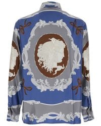 Versace - Shirt With Maxi Medusa Print On The Back And Baroque Pattern - Lyst