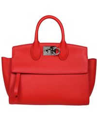 Ferragamo - Studio Sof Leather Handbag - Lyst