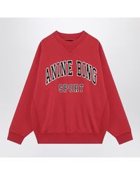 Anine Bing - Crew-Neck Sweatshirt With Logo Print - Lyst