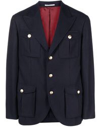 Brunello Cucinelli - Wool Single-breasted Blazer Jacket - Lyst