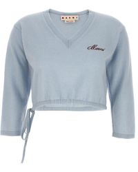 Marni - Logo Embroidery Sweater Sweater, Cardigans - Lyst
