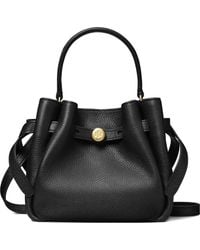 Tory Burch - Romy Mini Leather Bucket Bag - Lyst