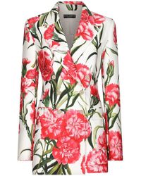 Dolce & Gabbana - Printed Blazer Jacket - Lyst