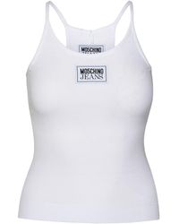 Moschino Jeans - Viscose Blend Tank Top - Lyst