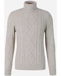 Gran Sasso - Cable Knit Sweater - Lyst