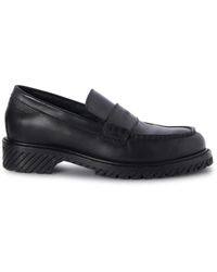 Off-White c/o Virgil Abloh - Military Platform Leather Loafers - Lyst