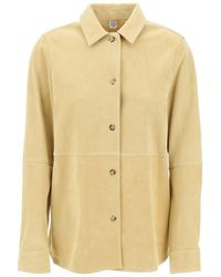 Totême - Suede Leather Overshirt For - Lyst