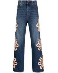 Bluemarble - Embroidered Bootcut Denim Jeans - Lyst