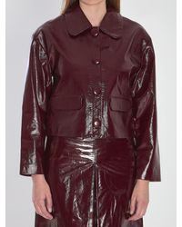 Self-Portrait - Leather Cropped Jacket - Lyst