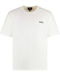 A.P.C. - Boxy Petit Vpc Cotton Crew-Neck T-Shirt - Lyst