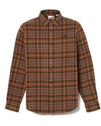 Timberland - Midweight Flannel Check Shirt Chocolate Chip Yd Clothing - Lyst