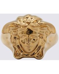 Versace - Gold-tone Brass Ring - Lyst