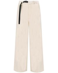 White Sand - Sand Carol Cream Ribbed Trousers - Lyst