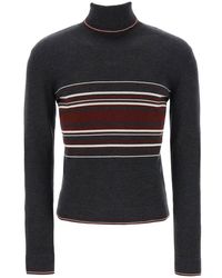 Dolce & Gabbana - Striped Wool Turtleneck Sweater - Lyst