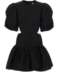 MSGM - Mini Dress With Balloon Sleeves And Cut-Outs - Lyst