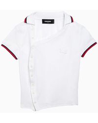 DSquared² - Cotton Asymmetric Polo Shirt - Lyst
