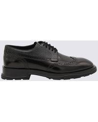 Alexander McQueen - Black Leather Lace Up Shoes - Lyst