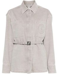 Fendi Go-To Jacket in Gray | Lyst